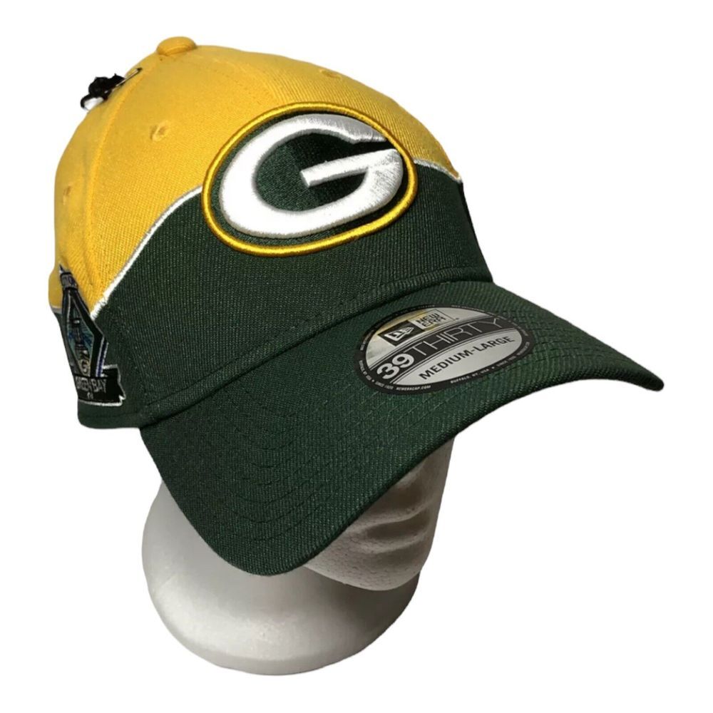 New Era 39Thirty 3930 Green Bay Packers 2019 NFL Draft Fitted Hat Medium - Large
